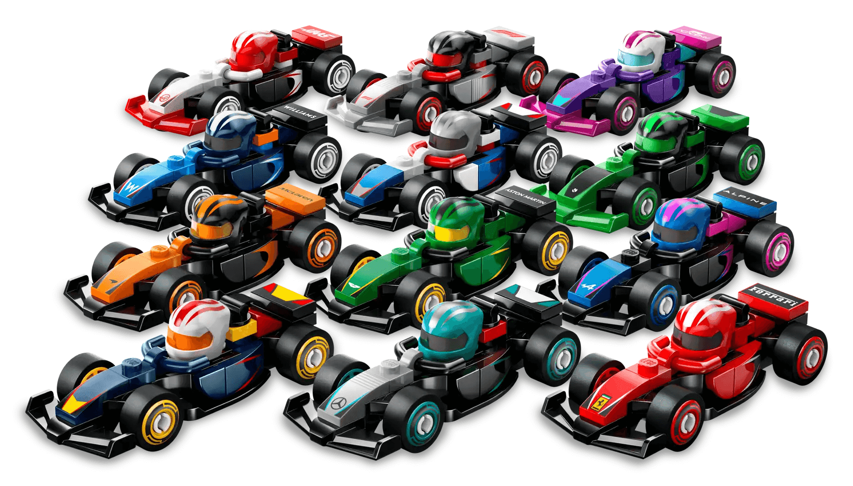 All F1 Race Cars minifigures